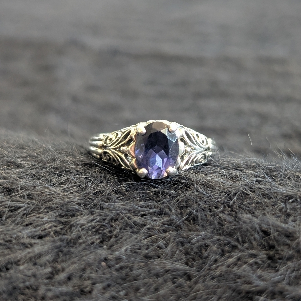 Sterling Iolite Ring 8 - image 4